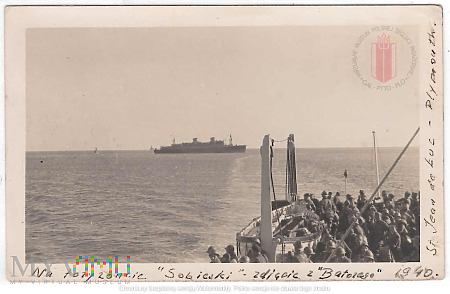 Duże zdjęcie MS Batory w czasie ewakuacji-St. Jean de Luz, 1940