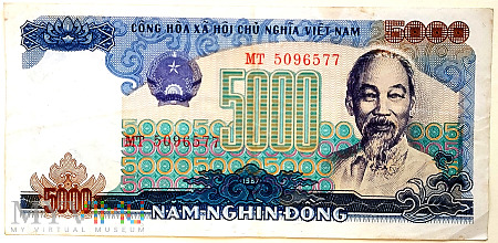 5000 dong 1987