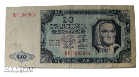 20 złotych, 1948 rok.