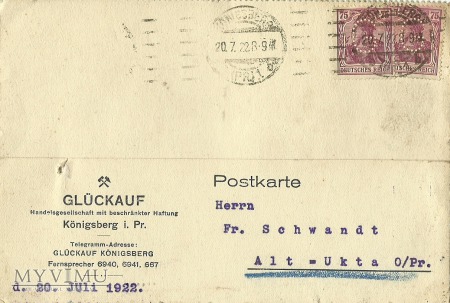 Gluckauf Konigsberg 1922 r.