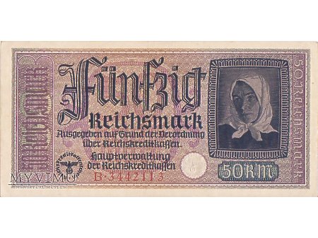 Duże zdjęcie 50 Reichsmark - 3 maj 1940 rok.
