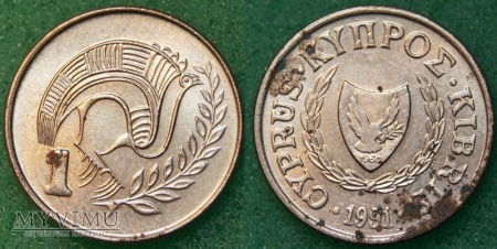 Cypr, 1 cent 1991