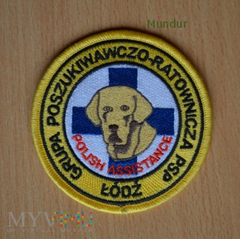 Emblemat przewodnika psa GPR PSP Łódź