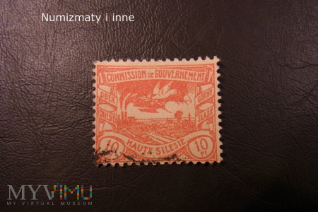 Duże zdjęcie śląskie znaczki plebiscytowe za 10 fenigów
