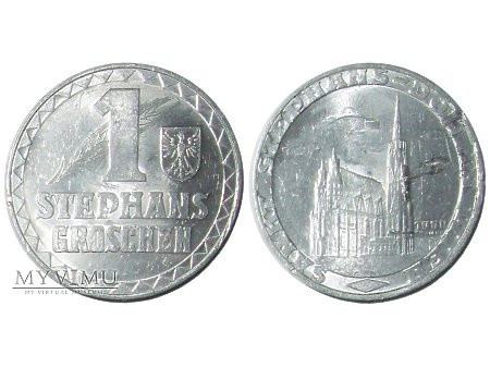 1 Stephansgroschen żeton aluminiowy 1950