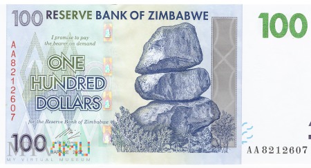Zimbabwe - 100 dolarów (2007)