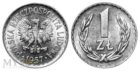 Duże zdjęcie 1 złoty, 1957