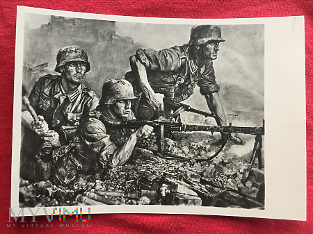 Żołnierze Wehrmachtu karta propagandowa