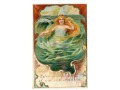 Syrena północy Topielica vintage Mermaid postcard