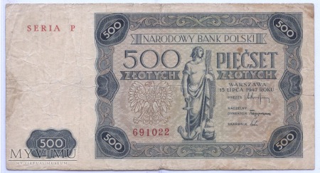 500 złotych - 1947.