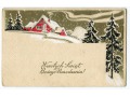 1931 Wesołych Świąt pocztówka wytłaczana