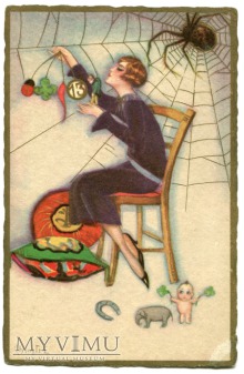 Duże zdjęcie c. 1930 Sofia Chiostri pająk szczęśliwa trzynastka