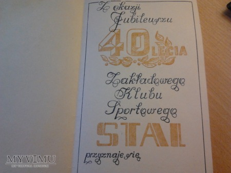 40 lecie Stali Stalowa Wola-dyplom 1978 r.