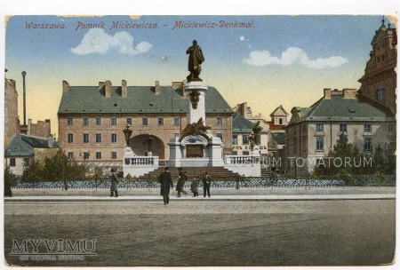 W-wa - pomnik Mickiewicza - 1915