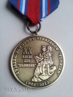 Duże zdjęcie Medal XX Lecia Związku Zawod. Strażaków "Florian"