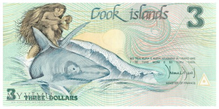 Wyspy Cooka - 3 dolary (1987)