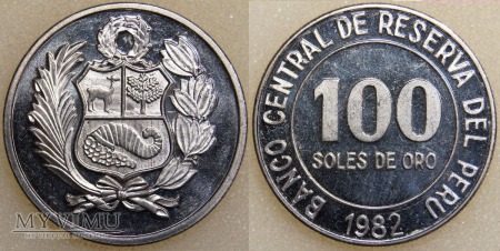 Peru, 100 SOLES DE ORO 1982