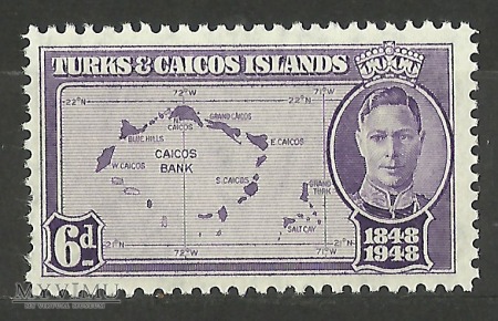 Map of the Turks and Caicos