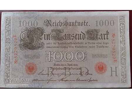 Duże zdjęcie 1000 Marek z 1910r. - Niemcy