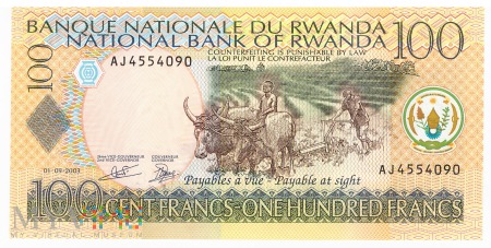 Rwanda - 100 franków (2003)