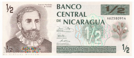 Duże zdjęcie Nikaragua - 0,5 córdoby (1991)