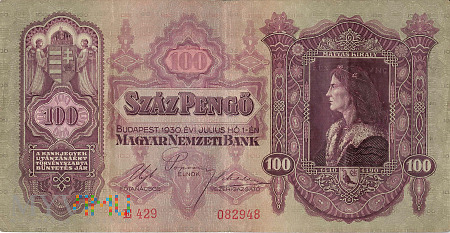 Węgry - 100 pengő (1930)