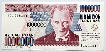 Turcja 1 000 000 lir 2002