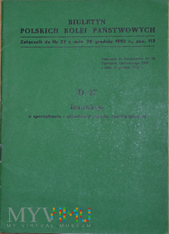 D27-1992 Instrukcja o planach schematycznych