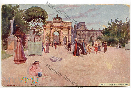 Paryż - Cour du Carrousel - pocz. XX w.