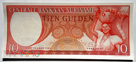 Surinam 10 gulden 1963