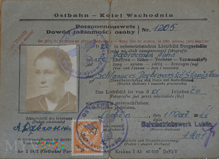 Dowód tożsamości - Personenausweis - 1944 r.