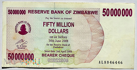 Zimbabwe 50 000 000 $ 2008