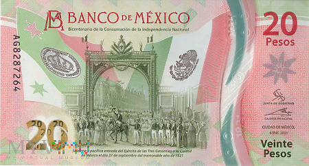 Meksyk - 20 pesos (2021)