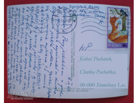 Konwalie PRL KRUK i LIS znaczek 1964 pocztówka