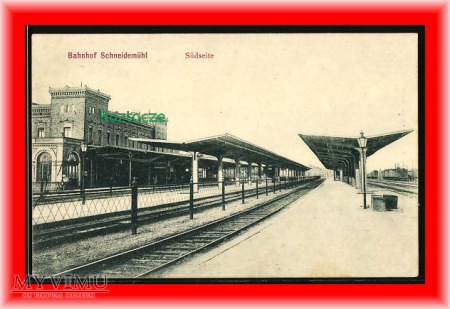 Duże zdjęcie PIŁA Schneidemühl, Dworzec kolejowy