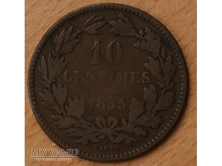 10 centimes 1855 Luxemburg