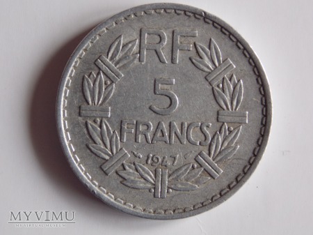5 FRANKÓW 1947-FRANCJA