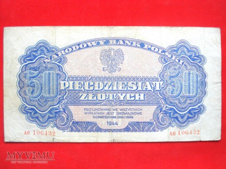 50 złotych 1944 rok