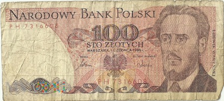 100 złotych 1986