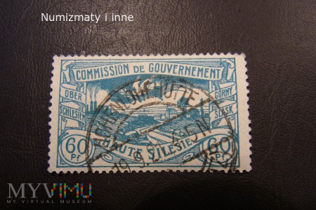 Duże zdjęcie śląskie znaczki plebiscytowe za 60 fenigów