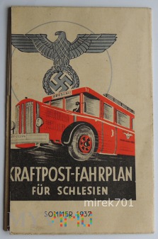 Książeczka Kraftpost-Fahrplan für Schlesien 1937