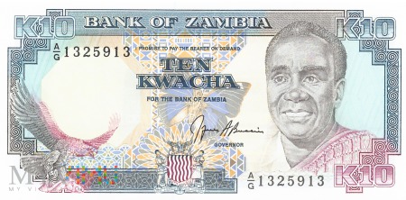 Duże zdjęcie Zambia - 10 kwacha (1991)