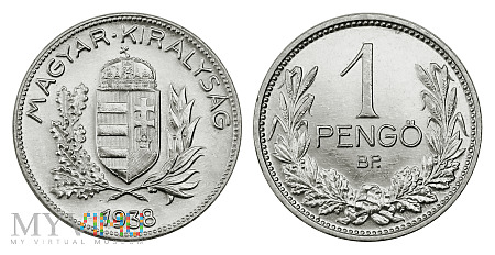 1 pengo, 1938, moneta obiegowa