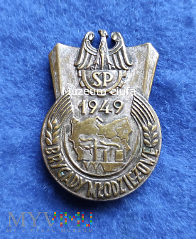 Duże zdjęcie Brygady Młodzieżowe - odznaka 1949