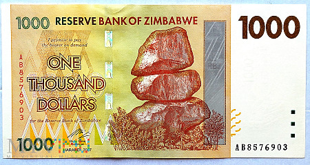 Zimbabwe 1000 $ 2007