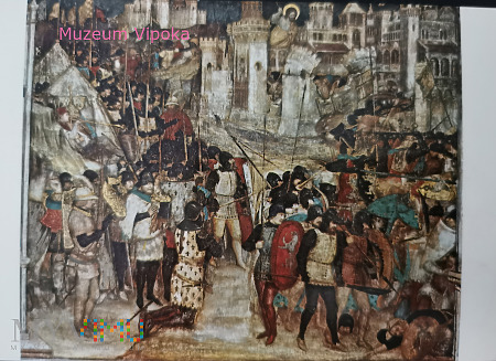 Duże zdjęcie fresk - mityczna bitwa Clavigo