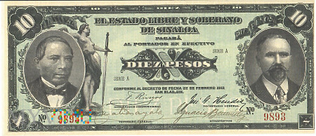 Meksyk 10 pesos 20.02.1915