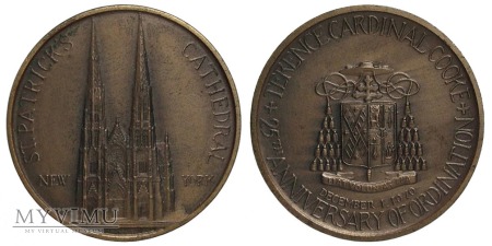25-lecie kapłaństwa Terenca Cooke'a medal 1970
