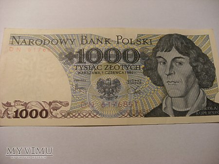 1000 złotych 1982 rok.