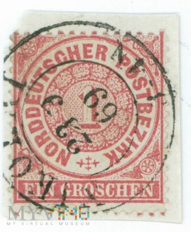 Znaczek 1 grosz- 1869